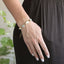 TBS153 BASE METAL LEAVE BRACELET