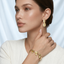 TES129 BASE METAL DOUBLE-LEAF DROP EARRING