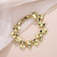 TBS157 BASE METAL OAL LEAF LINK BRACELET