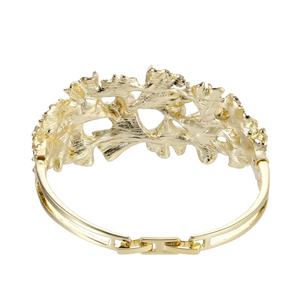 TBSG02 BASE METAL GINKGO LEAVE BANGLE