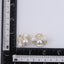 TES102 BASE METAL FLOWER EARRING WITH SYN PEARL&SHELL