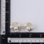 TES102 BASE METAL FLOWER EARRING WITH SYN PEARL&SHELL