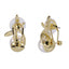 TES105 BASE METAL DRAGONFLY EARRING WITH SYN PEARL&SHELL