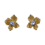 TES107 BASE METAL FLOWER EARRING