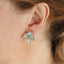 TES107 BASE METAL FLOWER EARRING