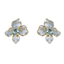 TES107 BASE METAL FLOWER EARRING