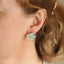 TES109 BASE METAL FLOWER EARRING