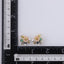 TES127 BASE METAL FLORAL EARRING WITH GLASS