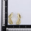TES129 BASE METAL DOUBLE-LEAF DROP EARRING