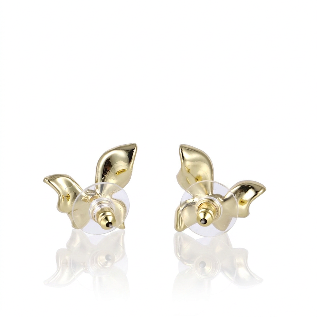 TES140 BASE METAL BUTTERFLY EARRING