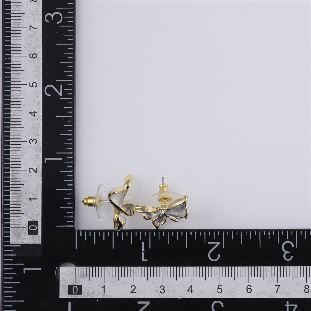 TES140 BASE METAL BUTTERFLY EARRING