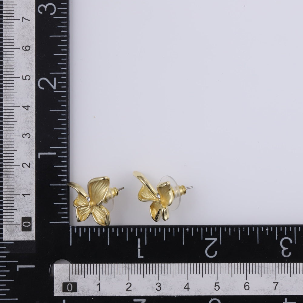 TES140 BASE METAL BUTTERFLY EARRING