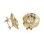 TES71 BASE METAL SPIRAL FLORAL EARRING