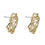 TES82 BASE METAL OPENWORK FLORAL STUD EARRING