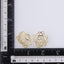TES82 BASE METAL OPENWORK FLORAL STUD EARRING