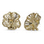 TES83 BASE METAL HOLLOW FLOWER EARRING WITH SYN PEARL