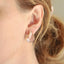 TES96 BASE METAL PETAL SHAPE EARRING