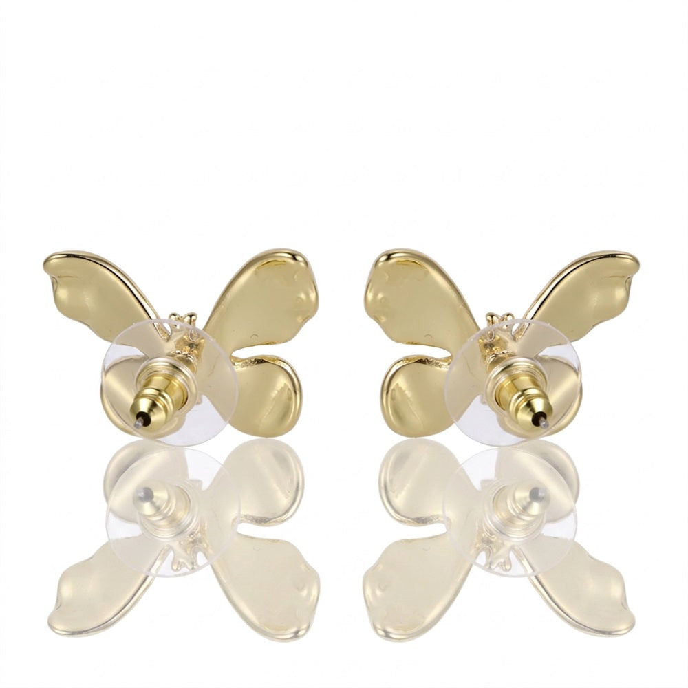 TES98 BASE METAL BUTTERFLY EARRING