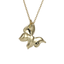 TNS104 BASE METAL NECKLACE WITH BUTTERFLY CHARM