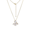 TNS104 BASE METAL NECKLACE WITH BUTTERFLY CHARM