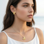 TES140 BASE METAL BUTTERFLY EARRING