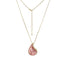 TNS52 BASE METAL NECKLACE WITH PETAL CHARM