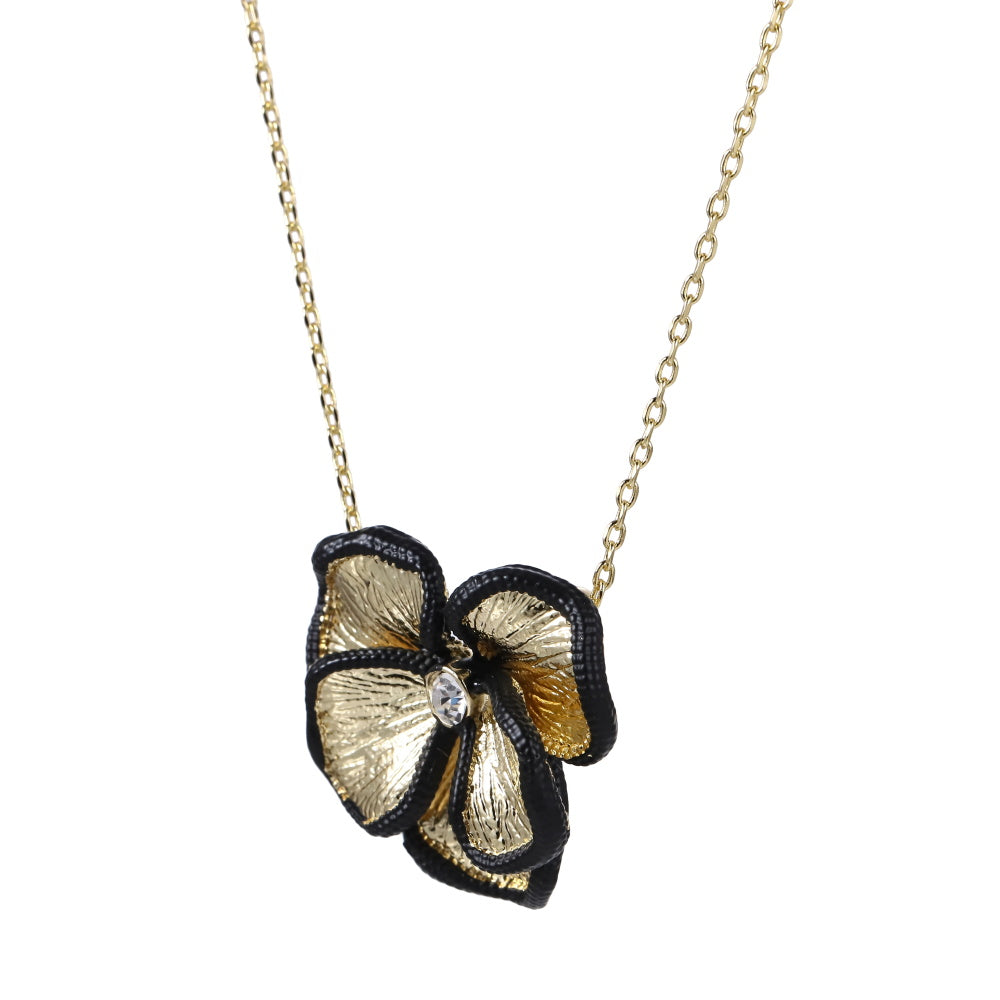 TNS53 BASE METAL FLOWER NECKLACE