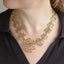 TNS67 BASE METAL OPENWORK FLORAL NECKLACE