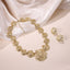 TNS67 BASE METAL OPENWORK FLORAL NECKLACE
