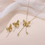 TES98 BASE METAL BUTTERFLY EARRING