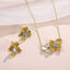 TES107 BASE METAL FLOWER EARRING