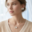 TNS79 BASE METAL NECKLACE WITH BUTTERFLY CHARM