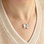 TNS79 BASE METAL NECKLACE WITH BUTTERFLY CHARM