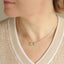 TNS83 BRASS NECKLACE WITH ROSE CHARM