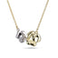 TNS83 BRASS NECKLACE WITH ROSE CHARM