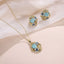 TES121 BASE METAL FLORAL EARRING