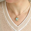 TNS91 BASE METAL NECKLACE WITH FLORAL CHARM
