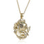 TNS91 BASE METAL NECKLACE WITH FLORAL CHARM
