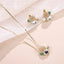 TNS96 BASE METAL NECKLACE WITH FLORAL CHARM