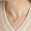 TNS96 BASE METAL NECKLACE WITH FLORAL CHARM