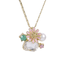 TNS96 BASE METAL NECKLACE WITH FLORAL CHARM