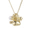 TNS96 BASE METAL NECKLACE WITH FLORAL CHARM