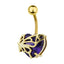 TBPN380 BANANA WITH HEART STONE