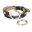 BSS491 STAINLESS STEEL LEATHER BRACELET