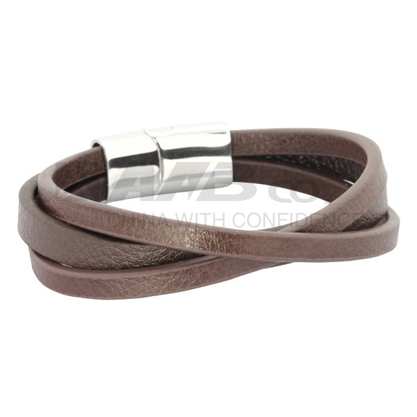 BSS563 STAINLESS STEEL PU BRACELET AAB CO..
