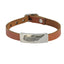 BSS605 STAINLESS STEEL LEATHER BRACELET
