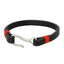 BSS611 STAINLESS STEEL LEATHER BRACELET