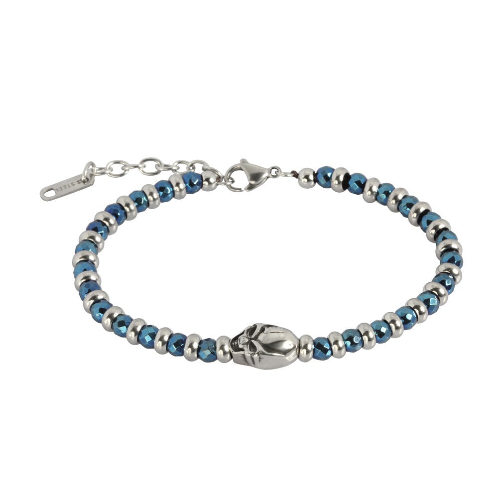 BSS617 STAINLESS STEEL HEMATITE BRACELET