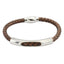 BSS644 STAINLESS STEEL LEATHER BRACELET AAB CO..
