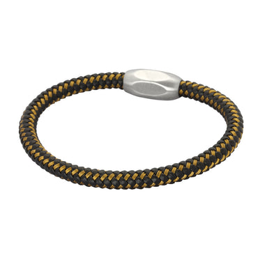 BSS652 STAINLESS STEEL LEATHER BRACELET AAB CO..